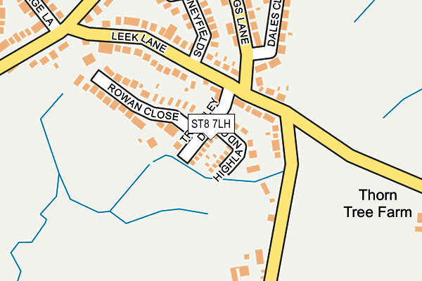 ST8 7LH map - OS OpenMap – Local (Ordnance Survey)