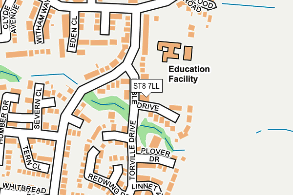 ST8 7LL map - OS OpenMap – Local (Ordnance Survey)