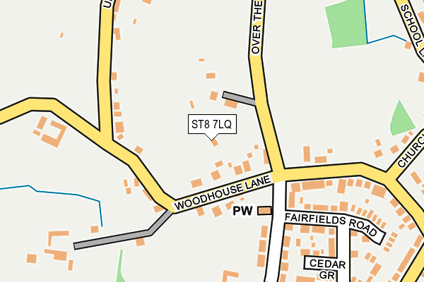 ST8 7LQ map - OS OpenMap – Local (Ordnance Survey)