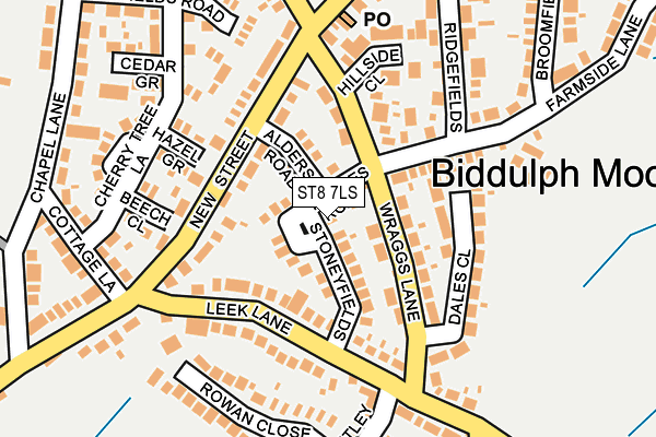 ST8 7LS map - OS OpenMap – Local (Ordnance Survey)