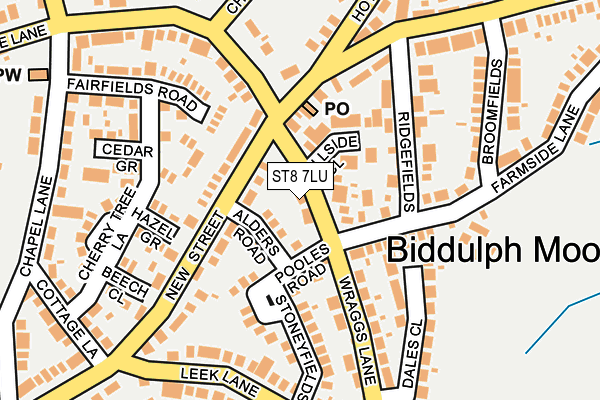 ST8 7LU map - OS OpenMap – Local (Ordnance Survey)