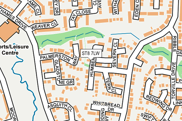 ST8 7LW map - OS OpenMap – Local (Ordnance Survey)