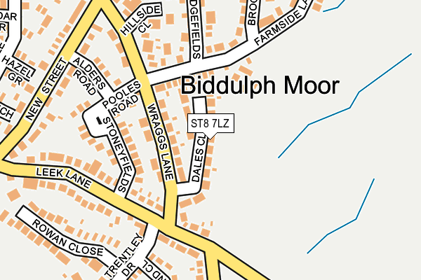 ST8 7LZ map - OS OpenMap – Local (Ordnance Survey)