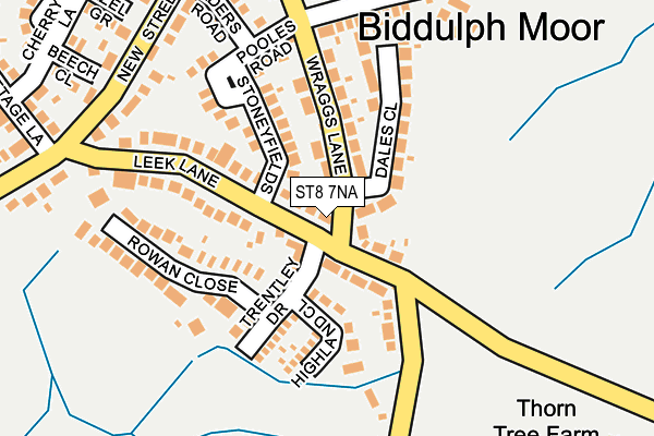 ST8 7NA map - OS OpenMap – Local (Ordnance Survey)