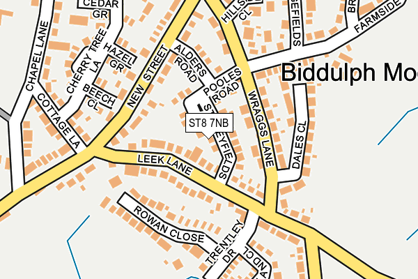 ST8 7NB map - OS OpenMap – Local (Ordnance Survey)