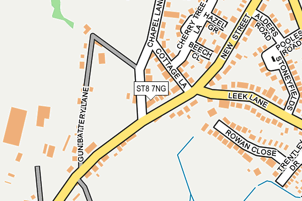 ST8 7NG map - OS OpenMap – Local (Ordnance Survey)