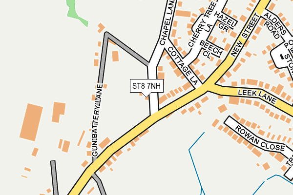 ST8 7NH map - OS OpenMap – Local (Ordnance Survey)