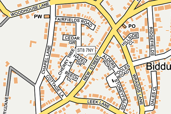 ST8 7NY map - OS OpenMap – Local (Ordnance Survey)