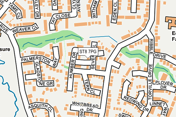 ST8 7PG map - OS OpenMap – Local (Ordnance Survey)