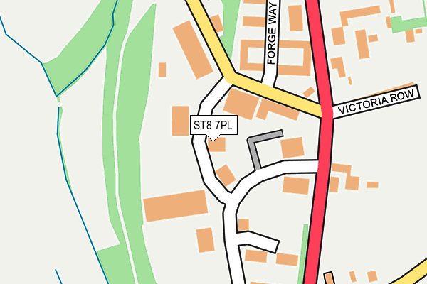 ST8 7PL map - OS OpenMap – Local (Ordnance Survey)