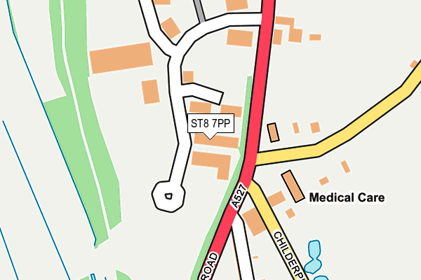ST8 7PP map - OS OpenMap – Local (Ordnance Survey)