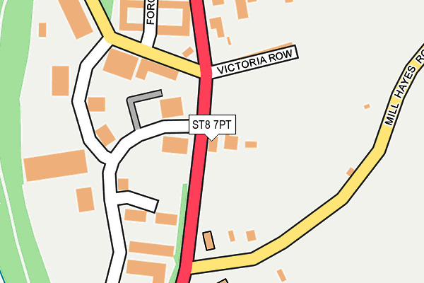 ST8 7PT map - OS OpenMap – Local (Ordnance Survey)