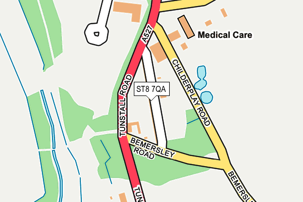 ST8 7QA map - OS OpenMap – Local (Ordnance Survey)