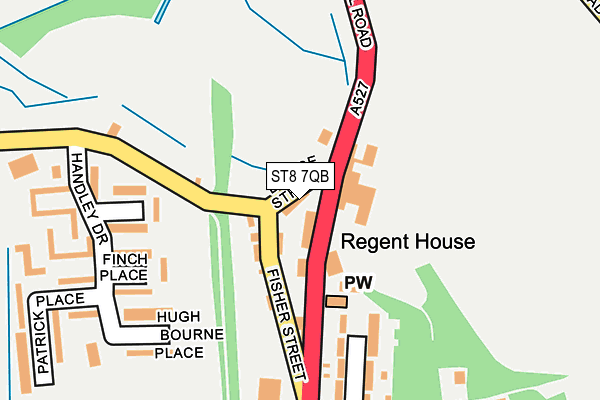 ST8 7QB map - OS OpenMap – Local (Ordnance Survey)