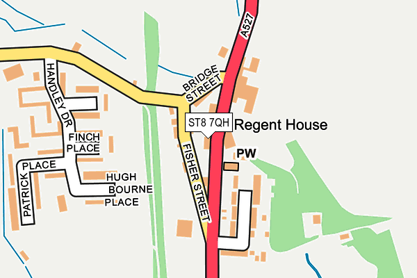 ST8 7QH map - OS OpenMap – Local (Ordnance Survey)