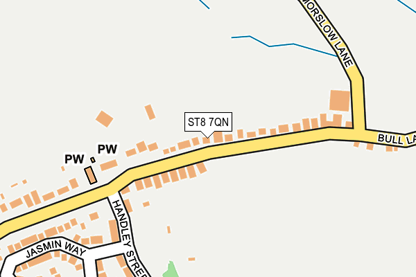 ST8 7QN map - OS OpenMap – Local (Ordnance Survey)