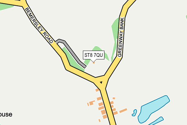 ST8 7QU map - OS OpenMap – Local (Ordnance Survey)