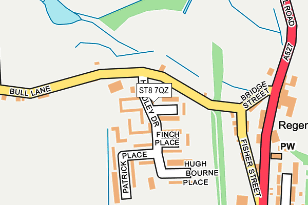 ST8 7QZ map - OS OpenMap – Local (Ordnance Survey)