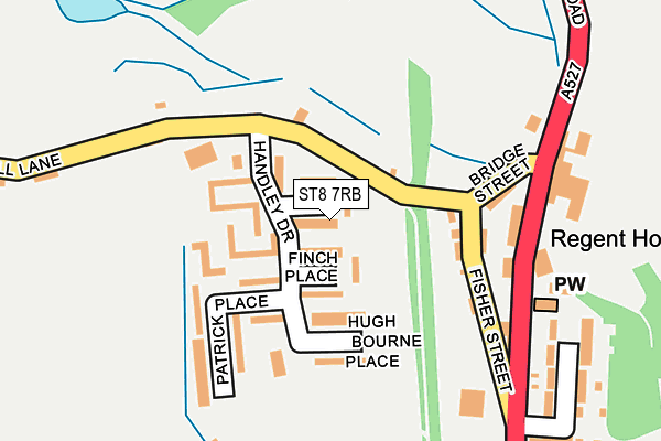 ST8 7RB map - OS OpenMap – Local (Ordnance Survey)