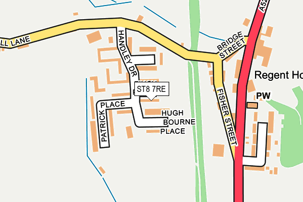 ST8 7RE map - OS OpenMap – Local (Ordnance Survey)