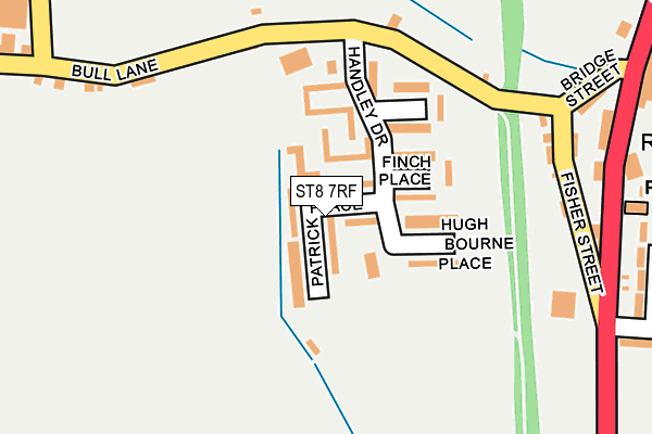 ST8 7RF map - OS OpenMap – Local (Ordnance Survey)