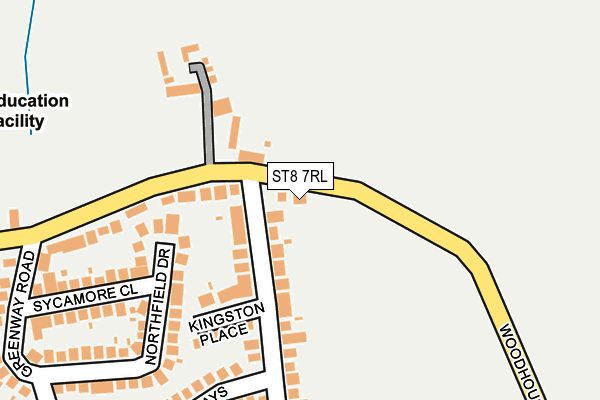 ST8 7RL map - OS OpenMap – Local (Ordnance Survey)