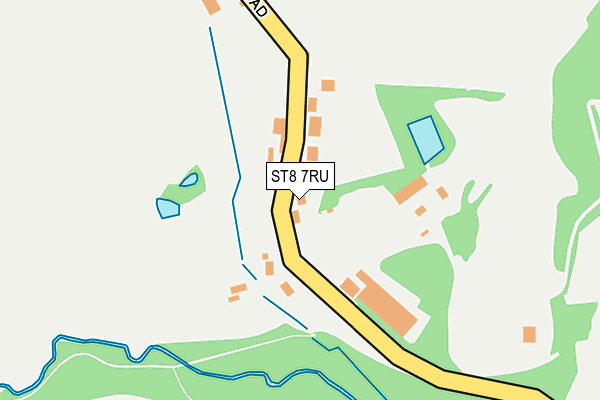 ST8 7RU map - OS OpenMap – Local (Ordnance Survey)