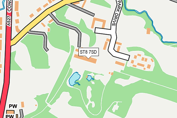 ST8 7SD map - OS OpenMap – Local (Ordnance Survey)