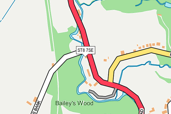ST8 7SE map - OS OpenMap – Local (Ordnance Survey)