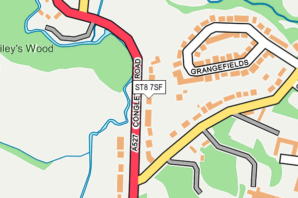 ST8 7SF map - OS OpenMap – Local (Ordnance Survey)