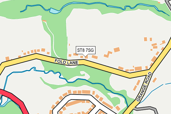 ST8 7SG map - OS OpenMap – Local (Ordnance Survey)