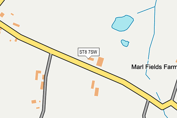 ST8 7SW map - OS OpenMap – Local (Ordnance Survey)