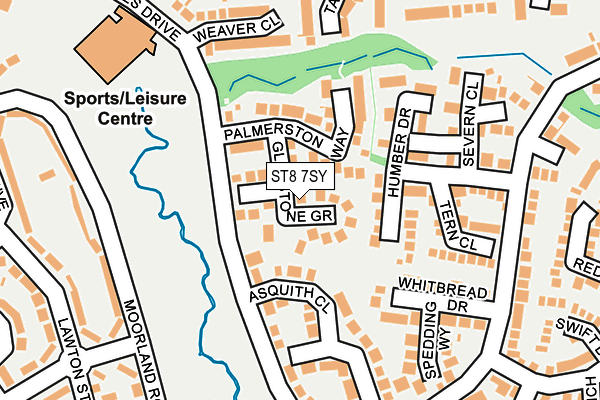 ST8 7SY map - OS OpenMap – Local (Ordnance Survey)