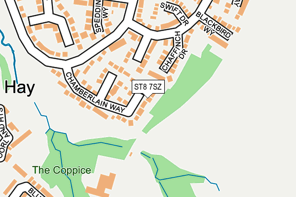 ST8 7SZ map - OS OpenMap – Local (Ordnance Survey)