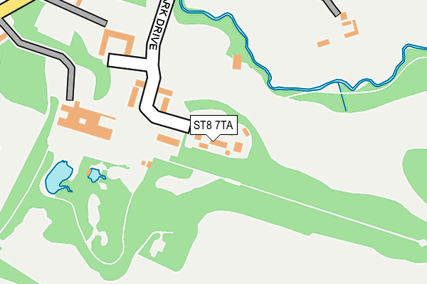 ST8 7TA map - OS OpenMap – Local (Ordnance Survey)
