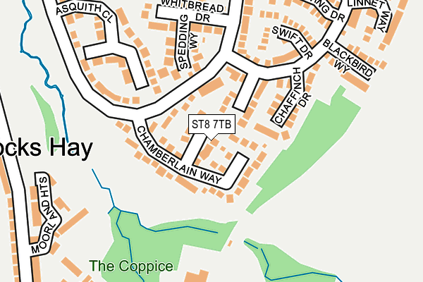 ST8 7TB map - OS OpenMap – Local (Ordnance Survey)