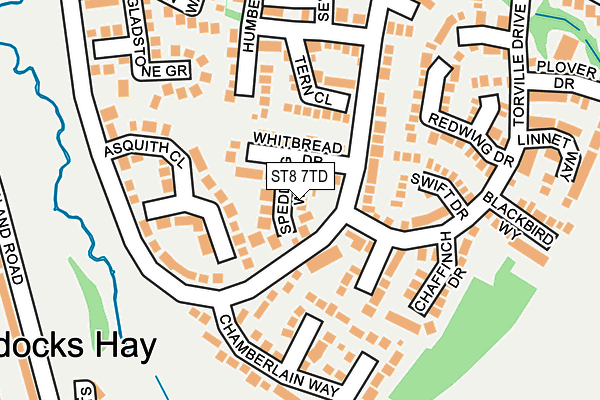 ST8 7TD map - OS OpenMap – Local (Ordnance Survey)