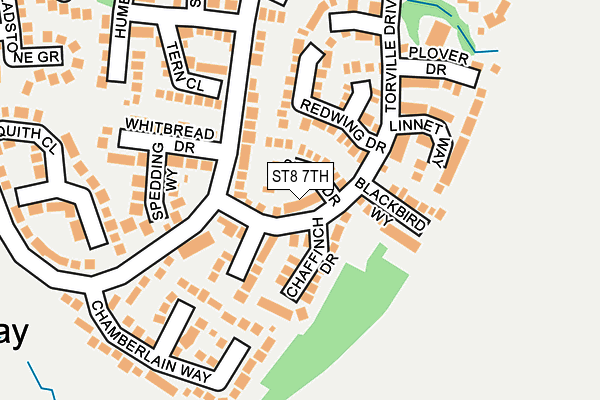 ST8 7TH map - OS OpenMap – Local (Ordnance Survey)