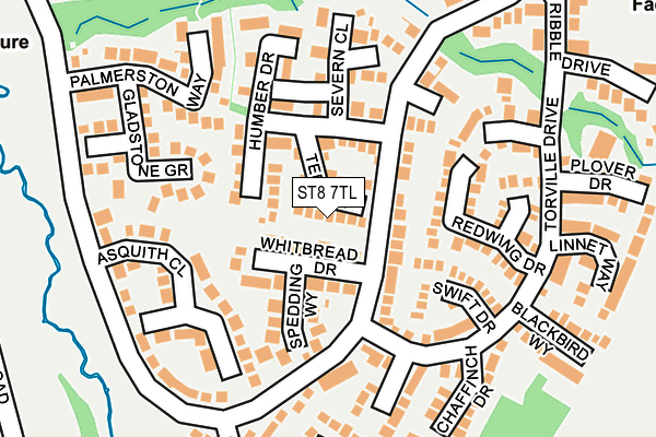 ST8 7TL map - OS OpenMap – Local (Ordnance Survey)