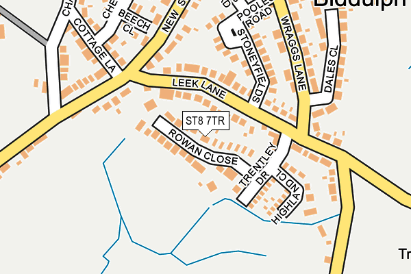 ST8 7TR map - OS OpenMap – Local (Ordnance Survey)