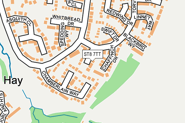 ST8 7TT map - OS OpenMap – Local (Ordnance Survey)