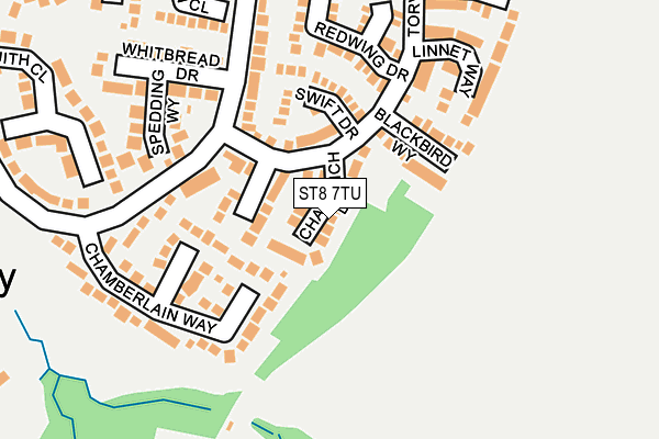ST8 7TU map - OS OpenMap – Local (Ordnance Survey)