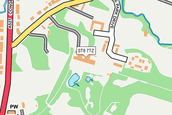 ST8 7TZ map - OS OpenMap – Local (Ordnance Survey)