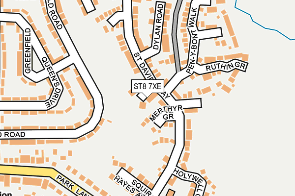 ST8 7XE map - OS OpenMap – Local (Ordnance Survey)