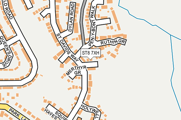 ST8 7XH map - OS OpenMap – Local (Ordnance Survey)