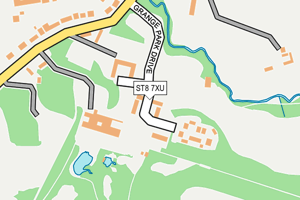 ST8 7XU map - OS OpenMap – Local (Ordnance Survey)