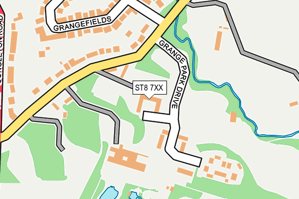 ST8 7XX map - OS OpenMap – Local (Ordnance Survey)