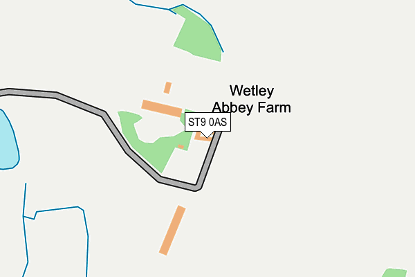 ST9 0AS map - OS OpenMap – Local (Ordnance Survey)