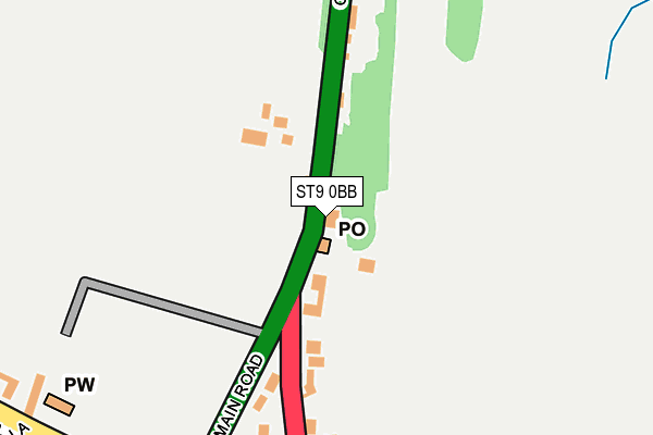 ST9 0BB map - OS OpenMap – Local (Ordnance Survey)