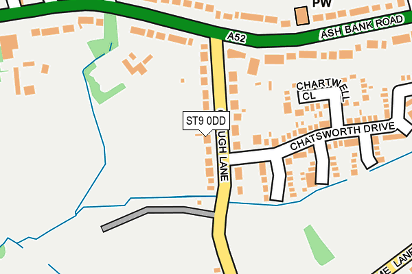 ST9 0DD map - OS OpenMap – Local (Ordnance Survey)